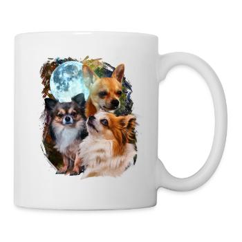 3 Moon Chihuahua Dog Lover Cool Animal Pet Novelty - Mug - white - Right