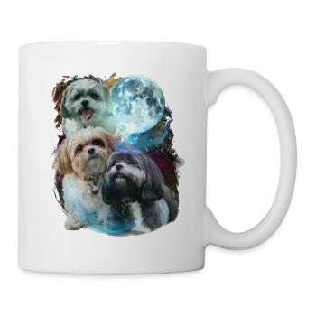 3 Moon Shih Tzu Dog Lover Cool Animal Pet Novelty - Mug - white - Right