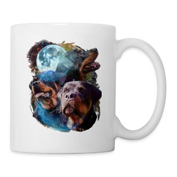 3 Moon Rottweiler Dog Lover Cool Animal Pet Humor - Mug - white - Right