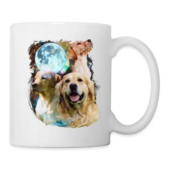 3 Moon Labrador Dog Lover Cool Animal Pet Novelty - Mug - white - Right