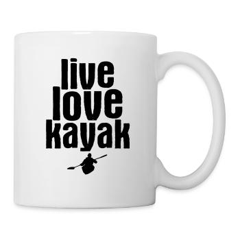 Paddel-Boot Kanu-Fahrer Für Kajak - Tasse - Weiß - Rechts