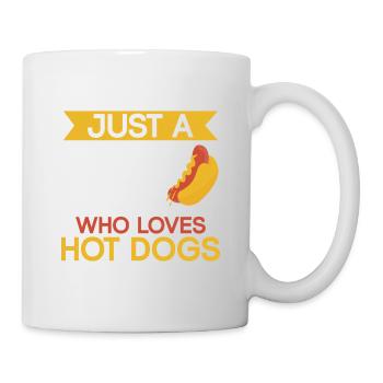 Hotdog Food Lover Hotdogs Essen Hotdog Verkäufer - Tasse - Weiß - Rechts