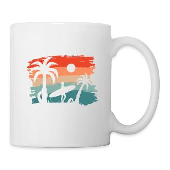 Surf Sport Surfbrett Ozean Sonnenschein Surfer - Tasse - Weiß - Rechts
