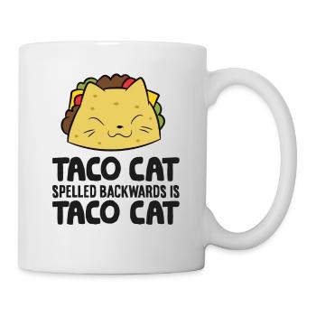 Taco Cat Spelled Backward Is Taco Cat Funny taco - Mug - white - Right