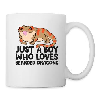 Bearded Dragon Reptile Just a Boy Who Loves - Mug - white - Right