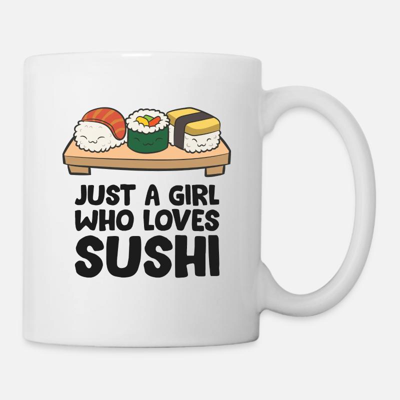 Nur ein Mädchen, das Sushi liebt - Tasse - Weiß