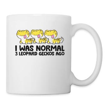 Ich war normal 3 Leopardgeckos vor Pet Leopard - Tasse - Weiß - Rechts