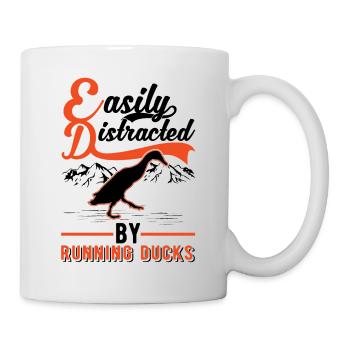 Easily distracted by Running Ducks Laufente - Mug - white - Right