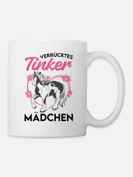 Verrücktes Tinker Mädchen Irish Tinker - Tasse - Weiß