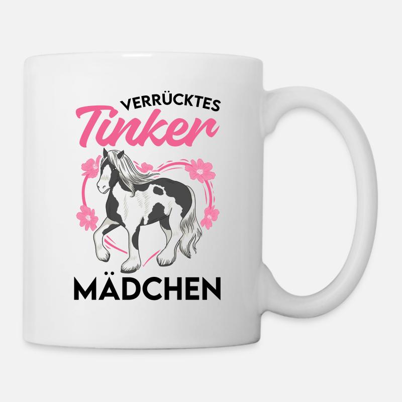 Verrücktes Tinker Mädchen Irish Tinker - Tasse - Weiß