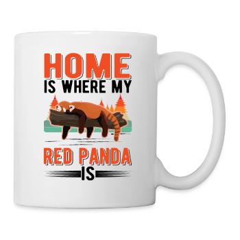 Home is where my Red Panda is Roter Panda - Mug - white - Right