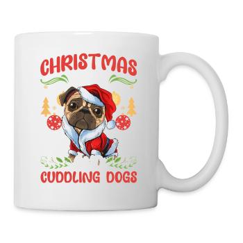 Dog Pug Animal Love Noël, l’amour et les chiens - Mug blanc - blanc - Droite
