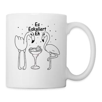 Es Eskaliert Eh Flamingo Après-Ski Party Vogel Fla - Tasse - Weiß - Rechts