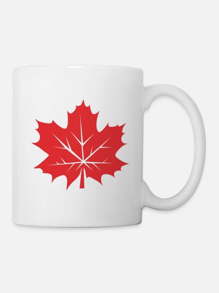 Blatt Ahornblatt Kanada Baum - Tasse - Weiß