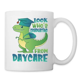 Regardez qui obtient son diplôme de la garderie - Mug blanc - blanc - Droite