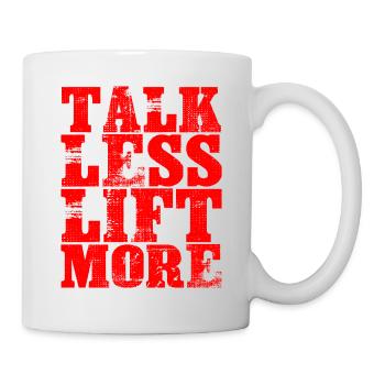 Parler moins Soulever plus 12 - Mug blanc - blanc - Droite