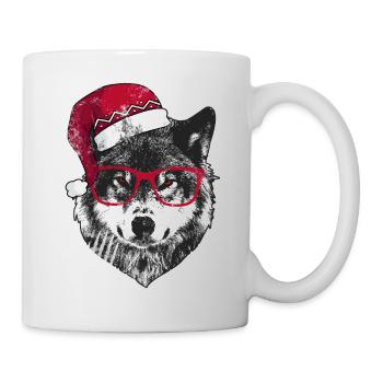 Grumpy Christmas Wolf - Mug - white - Right
