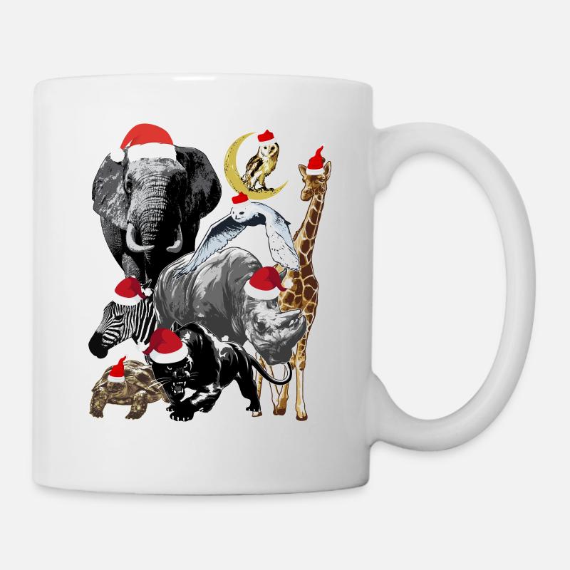 Jungle Animals - Christmas Theme - Mug - white