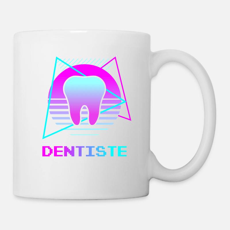 Retro Dentiste Dentisterie - Mug blanc - blanc