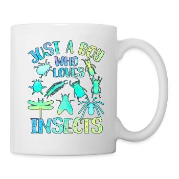 Juste un garçon qui aime les insectes - Mug blanc - blanc - Droite