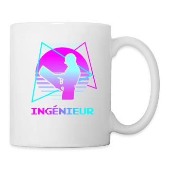 Retro Ingénieur Ingénierie - Mug blanc - blanc - Droite