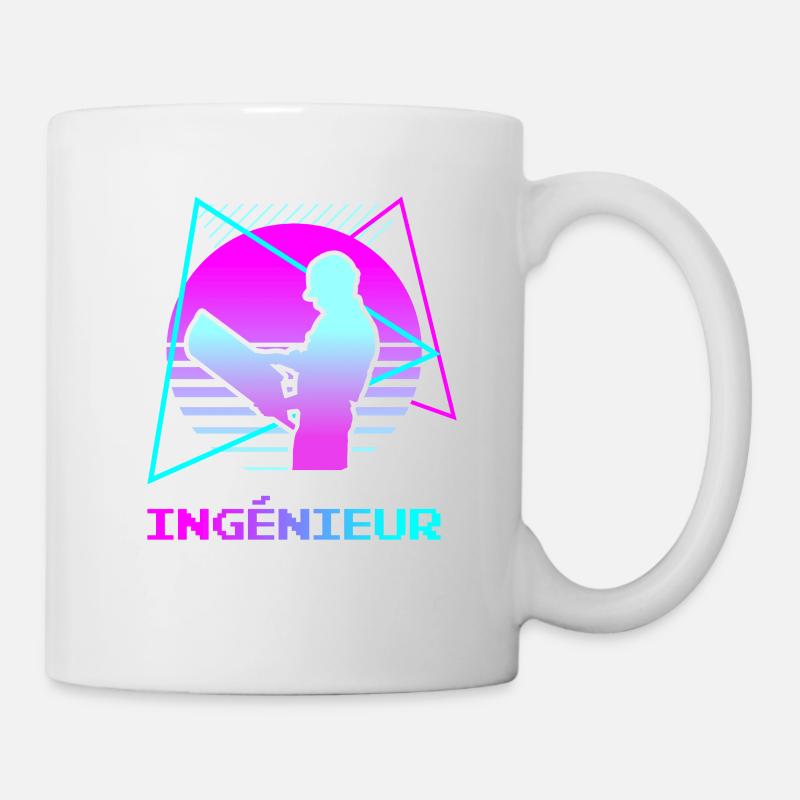 Retro Ingénieur Ingénierie - Mug blanc - blanc