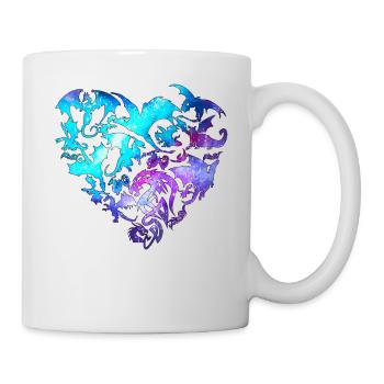 Cœur de dragon - Mug blanc - blanc - Droite