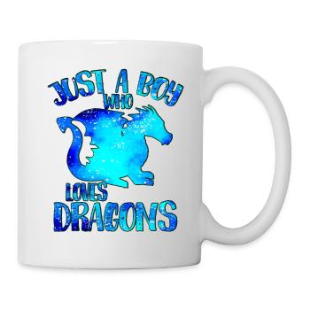 Nur ein Junge, der Drachen liebt - Tasse - Weiß - Rechts