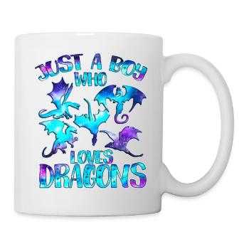 Nur ein Junge, der Drachen liebt - Tasse - Weiß - Rechts