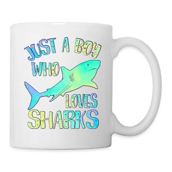 Juste un garçon qui aime les requins - Mug blanc - blanc - Droite