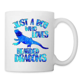 Just a boy who loves dragons - Mug - white - Right