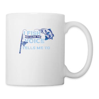 Ich Fische Ruten-fischer-fisch-fischer-lustiges - Tasse - Weiß - Rechts