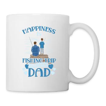 Happiness is fishing trip Fisher Fish Fisherman - Mug - white - Right