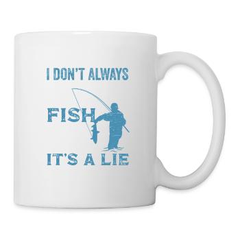 Wo Ich Fische Rod Fisher Fish Fisherman Funny - Tasse - Weiß - Rechts