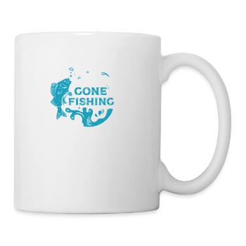 Gone Fishing Rod Fisher Fish Fisherman Fishing - Mug - white - Right