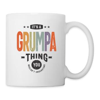 Mens c’est un truc de grumpa drôle papa grand-père - Mug blanc - blanc - Droite