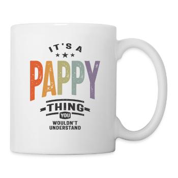 Mens It's a Pappy Thing Funny Dad Grandpa - Mug - white - Right