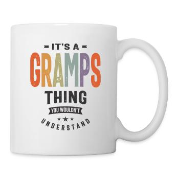 Mens It's a Gramps Thing Funny Dad Grandpa - Mug - white - Right