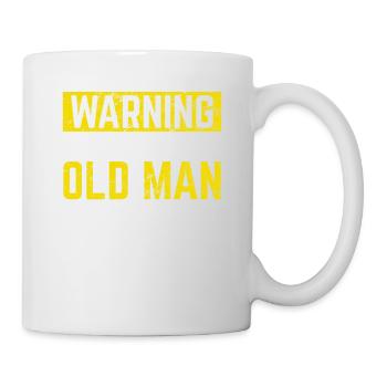 Old Man Strength Funny Gym Dad Workout Fitness Tra - Mug - white - Right