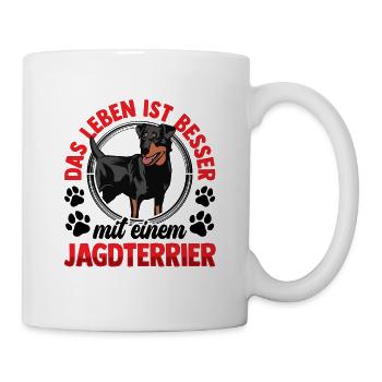 Jagdterrier Leben mit Deutscher Jagdterrier - Tasse - Weiß - Rechts