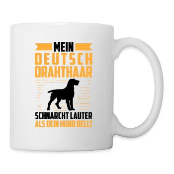 Deutsch Drahthaar schnarcht lauter Jagdhund - Tasse - Weiß - Rechts