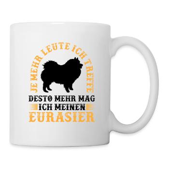 Desto mehr mag ich Eurasier Eurasian Dog - Tasse - Weiß - Rechts