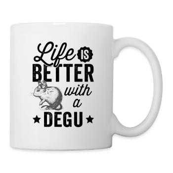 Everything is better with Degu Chilean rodent - Mug - white - Right