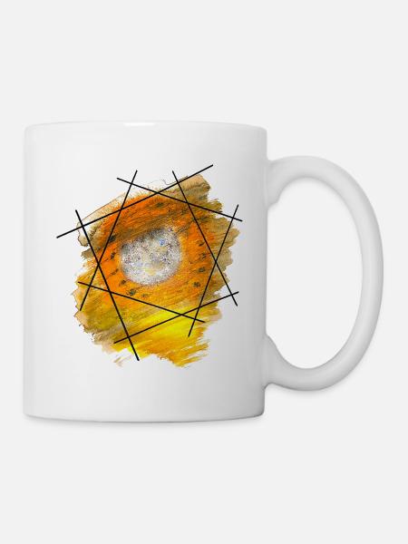 The Moon catches the sunlight - Mug - white