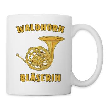 WALDHORN BLÄSERIN - Tasse - Weiß - Rechts