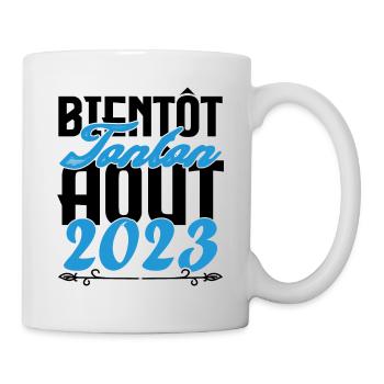 Cadeau Annonce grossesse bientôt Tonton Aout 2023. - Mug blanc - blanc - Droite