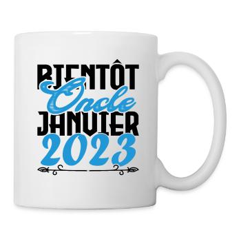 Annonce grossesse. bientôt Oncle Janvier 2023. - Mug blanc - blanc - Droite