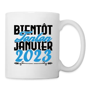 Annonce grossesse. bientôt Tonton Janvier 2023. - Mug blanc - blanc - Droite