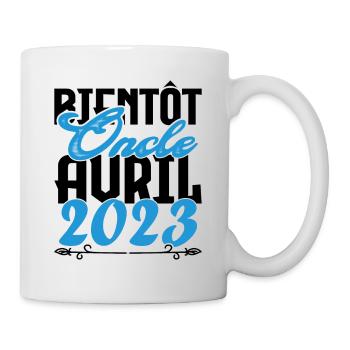 Annonce grossesse. bientôt Oncle Avril 2023. - Mug blanc - blanc - Droite