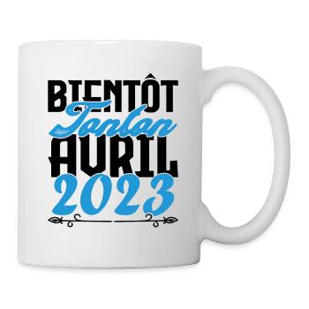Cadeau Annonce grossesse bientôt Tonton Avril 2023 - Mug blanc - blanc - Droite